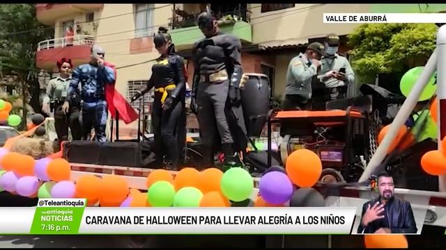 Caravana de Halloween para llevar alegría a los niños - Teleantioquia Noticias смотреть онлайн