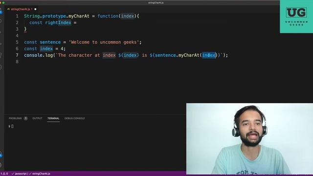 String.charAt custom implementation (JS Custom Implementation Ep-6)