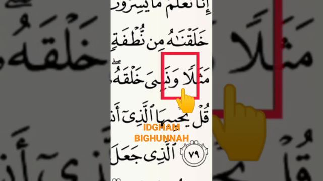 IDGHAM BIGHUNNAH