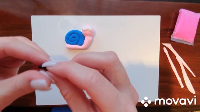 Лепка для детей ??? Лепим улитку из легкого пластилина ??? Урок по лепке