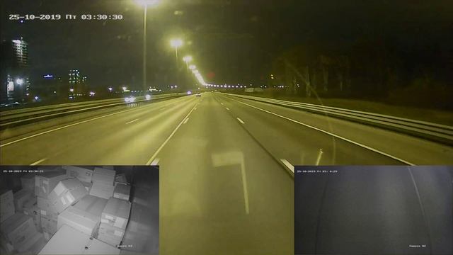 Видео из кузова грузовика. Видеорегистратор ИНФОТЕХ.