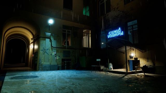 Midnight courtyard Полуночный двор UNREAL ENGINE 5 смотреть онлайн