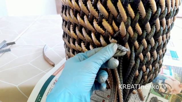 ?КАШПО ИЗ РЕЗИНОВОГО КОВРИКА?DIY?ПЛЕТЕНИЕ КАШПО ДЛЯ ЦВЕТОВ / basket weaving