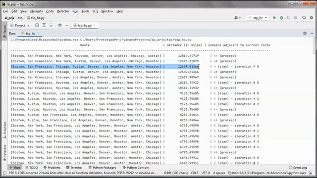Traveling Salesman Problem (TSP) + Python + Hill Climbing (public version) смотреть онлайн
