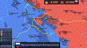 Продвижение войск РФ на Украине с 19.06 по 21.06.