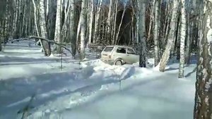 Нива на Каме и-511 в зимнем лесу 4.