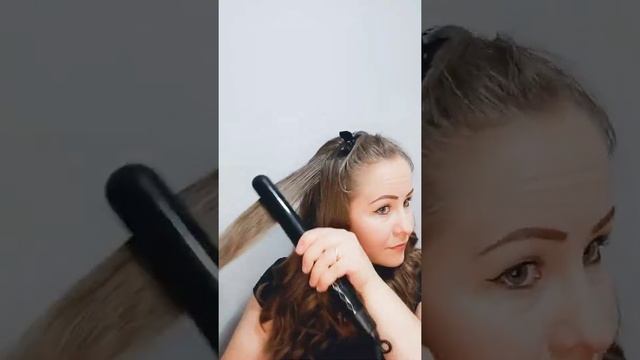 Локоны на утюжок за 15 минут в 1 минуте. Причёска себе. Простые прически смотреть онлайн