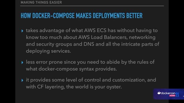 DockerCon 2021: Using the New Docker Compose CLI Integration: Lessons Learned смотреть онлайн