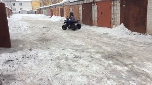квадроцикл 125 кубов по снегу февраль 2016