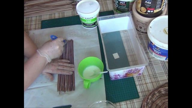 4. Лоза из бумаги. (обработка и увлажнение)