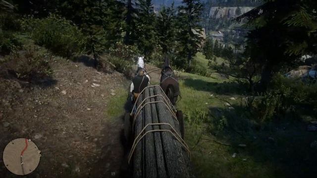 RDR 2 - Повозка с деревом