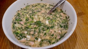 Окрошка (холодный суп) - классический рецепт.