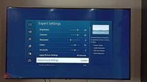 Samsung Crystal 4K UHD Smart TV : Picture Settings | Custom Picture Mode | Brightness and Contrast