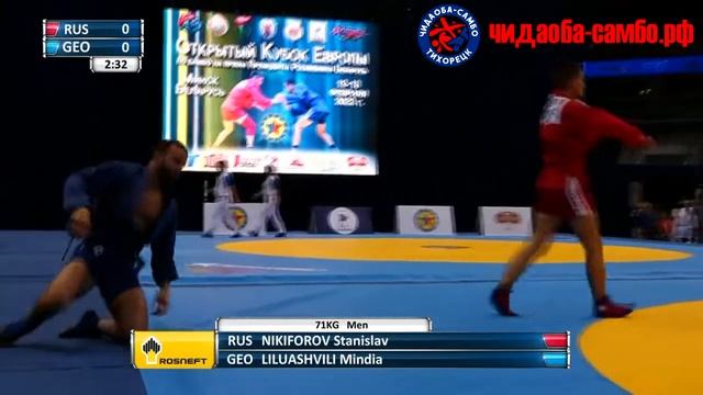 ОТКРЫТЫЙ КУБОК ЕВРОПЫ ПО САМБО БЕЛАРУСЬ 2022 Никифоров Станислав (Россия) Лилуашвили Миндия (Грузия смотреть онлайн