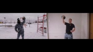 Поднятие гири 16 кг за 1 минуту chellenge  2 часть.