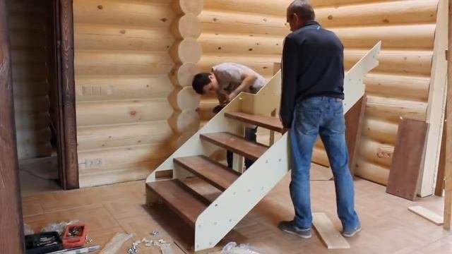 Изготовление лестницы на металлическом каркасе