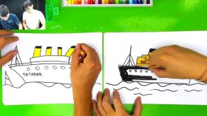 Как нарисовать ТИТАНИК большой корабль