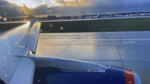 Взлет в штормовую погоду из Шереметьево. Аэрофлот, Airbus A320.