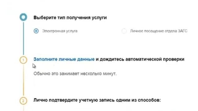 Госуслуги.  Регистрация брака