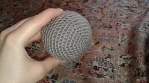 Ровный шарик крючком. Шарик столбиками без накида. Вяжем крючком