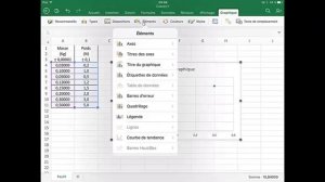 Excel Ipad Graphique Masse poids