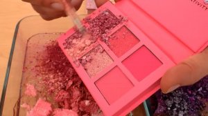 Pink vs Purple - Mixing Makeup Eyeshadow Into Slime ASMR