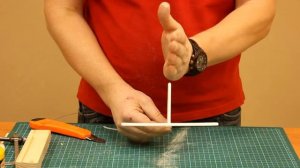 Изготовление простейшей модели самолета на резиномоторе из пенопласта часть 2.