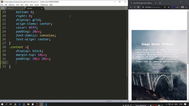 CSS Clip-path Hover Effect | CSS Image Hover Effects | Html #CSS3