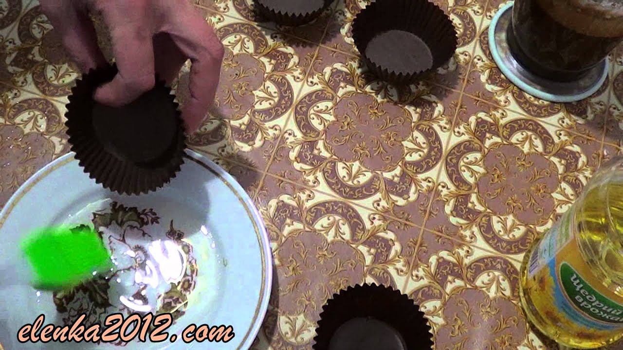 Шоколадные кексы, рецепт в формочках