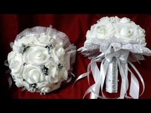 МК. Букет дублёр из фоамирановых роз своими руками.