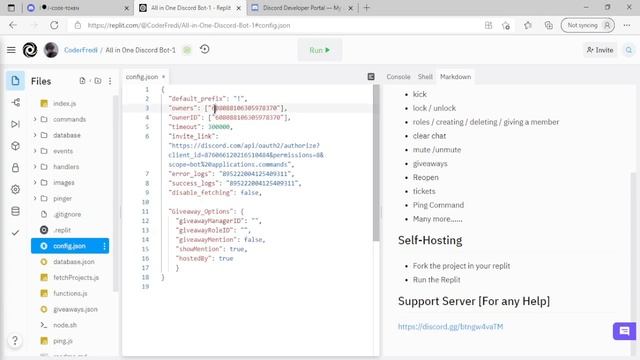 All in one Discord Bot with 100+ Commands | Free Source Code | Replit Tutorial смотреть онлайн
