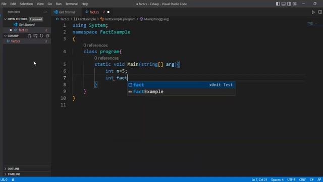 HOW TO FIND FACTORIAL USING RECURSIVE FUNCTION IN C SHARP