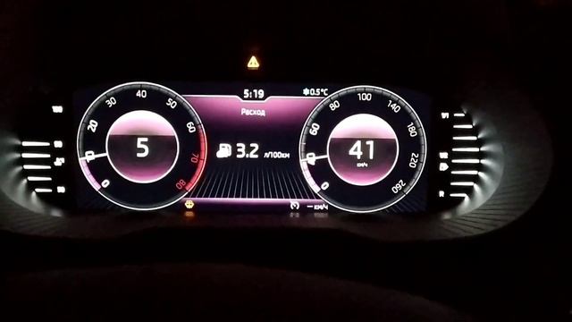 Шкода Октавия А7!!! Щиток приборов. Обзор цветовой гаммы! смотреть онлайн