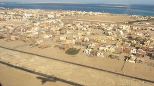 Египет Хургада вид с самолета