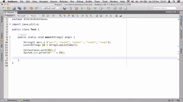 ۹- متود Collections.sort در جاوا Java смотреть онлайн