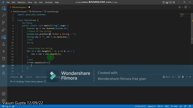 Palindrome of a String with Java#FULLL CODEEE!! смотреть онлайн