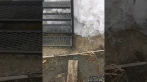 Уличная Лестница. Ступени - Просечно Вытяжной лист, Перила Стандарт. Покраска. Установка. Заказ.