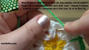 How to crochet easy daisy African flower blanket afghan rug