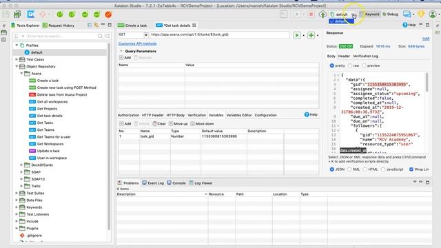 Katalon Studio API Testing #11 - Types of Variables | TestCase and Global Variables