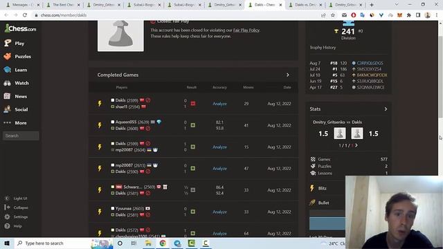 Разбор партий с двумя читерами на Chesscom смотреть онлайн