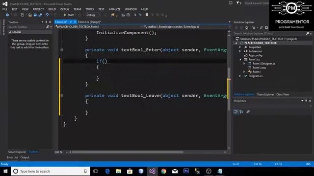 16 | How To Set Placeholder In A Textbox In Winforms C# | Windows Forms App Csharp (Hindi/Urdu)