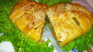 Слоёный пирог с фаршем и тыквой - изумительный рецепт на праздник