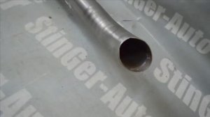 Глушитель прямоточный основной StinGer Приора (седан) нерж с лазерной гравировкой без насадки