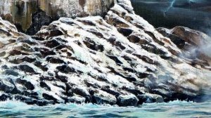 Старый маяк (Анива). Морской пейзаж маслом. Роман Воинов. Oil painting seascape