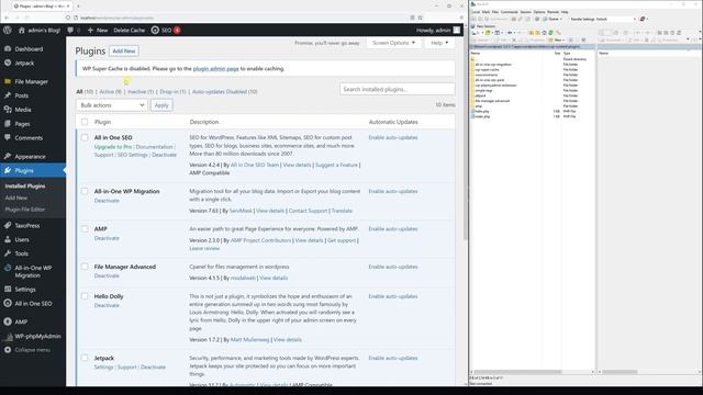 How to Disable a WordPress Plugin with File Manager or FTP смотреть онлайн