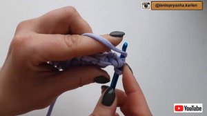 Ремень крючком из трикотажной пряжи для сумки или рюкзака