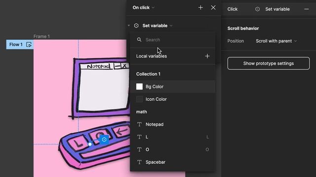 Creating a Mini Keyboard in Figma | Advanced Prototyping and Variable Usage #figma #figmavariables
