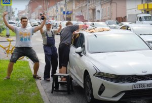 Рейлинги на Kia K5. Нет ничего не возможного для нас! Ultra-box.ru