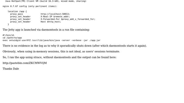 DevOps & SysAdmins: Jetty (HTTP Servlet Server in Java) unexpectedly shuts down смотреть онлайн