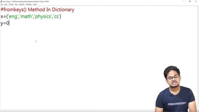 fromkeys() Method In Dictionary | Python Tutorial In Hindi | Tutorial 125